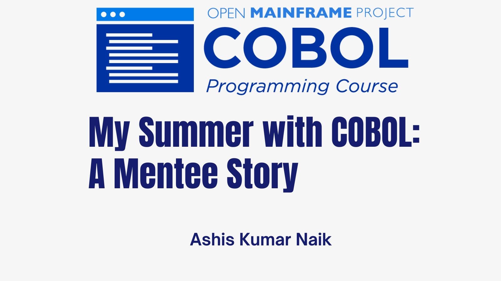 Cobol Programming Course Q3 Webinar Open Mainframe Project 2947